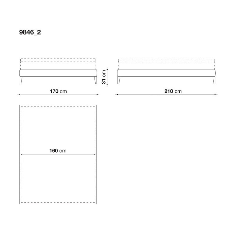 Maxalto FILEMONE Bett - 160x200cm