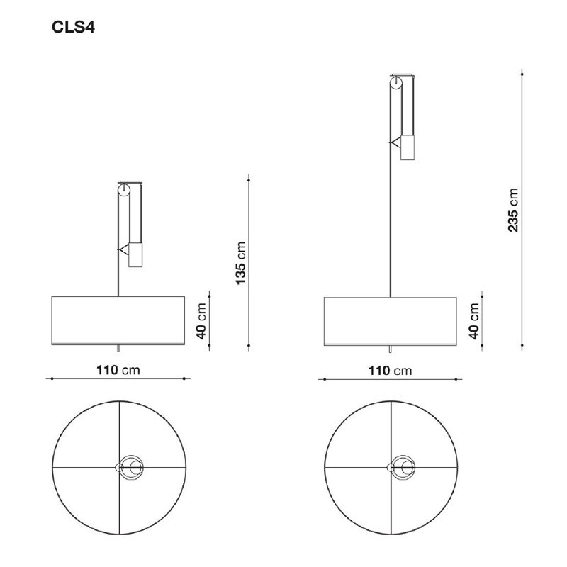 Maxalto LEUKON Hängeleuchte, rund - ⌀ 110 cm