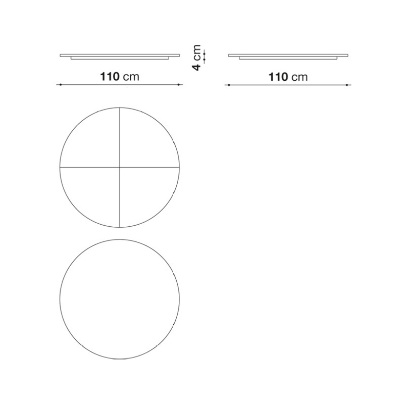 Maxalto XILOS Tablett Ø 110 cm für Tisch Ø 220 cm