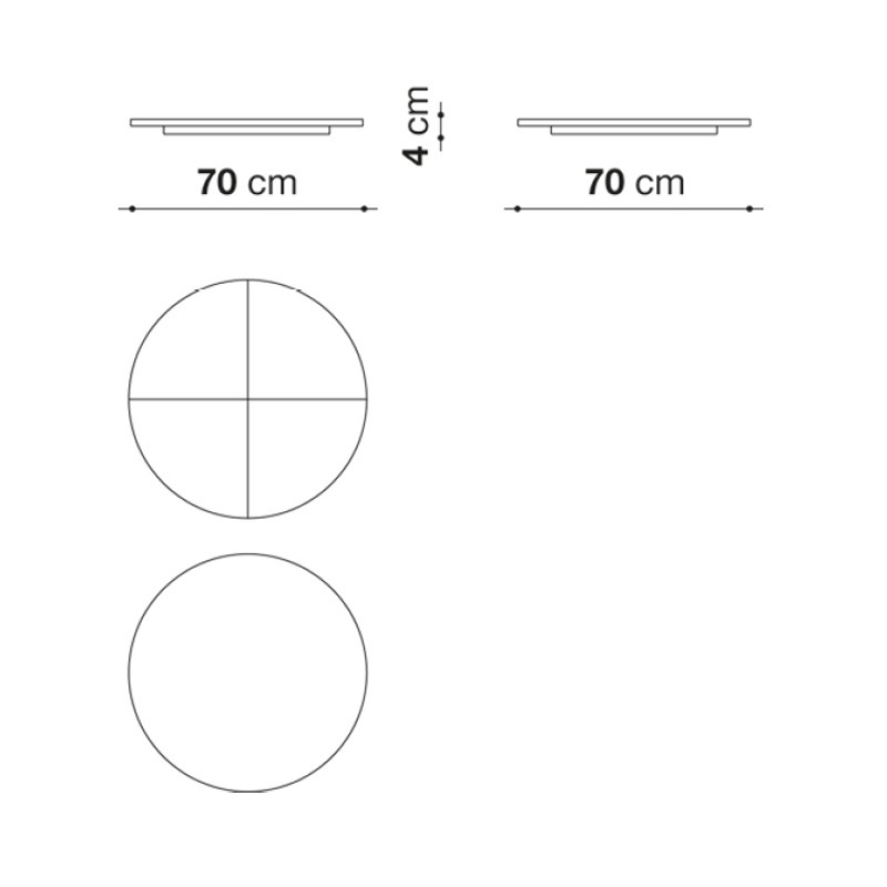 Maxalto XILOS Tablett Ø 70 cm für Tisch Ø 220 cm