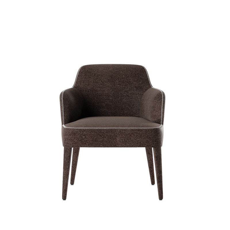 FEBO breiter Armlehnstuhl, Beine bezogen