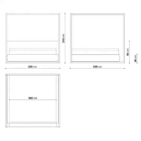 Maxalto ALCOVA Bett - 200 x 180 cm