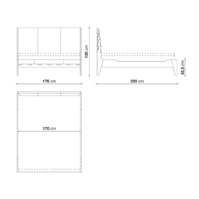 Maxalto TALAMO Bett - Matratzengröße 160 x 200 cm