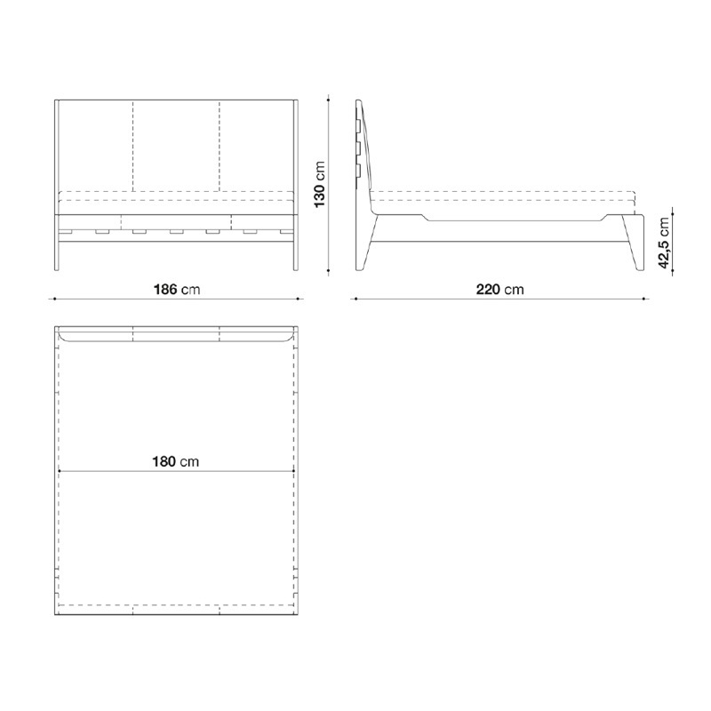 Maxalto TALAMO Bett - Matratzengröße 180 x 200 cm
