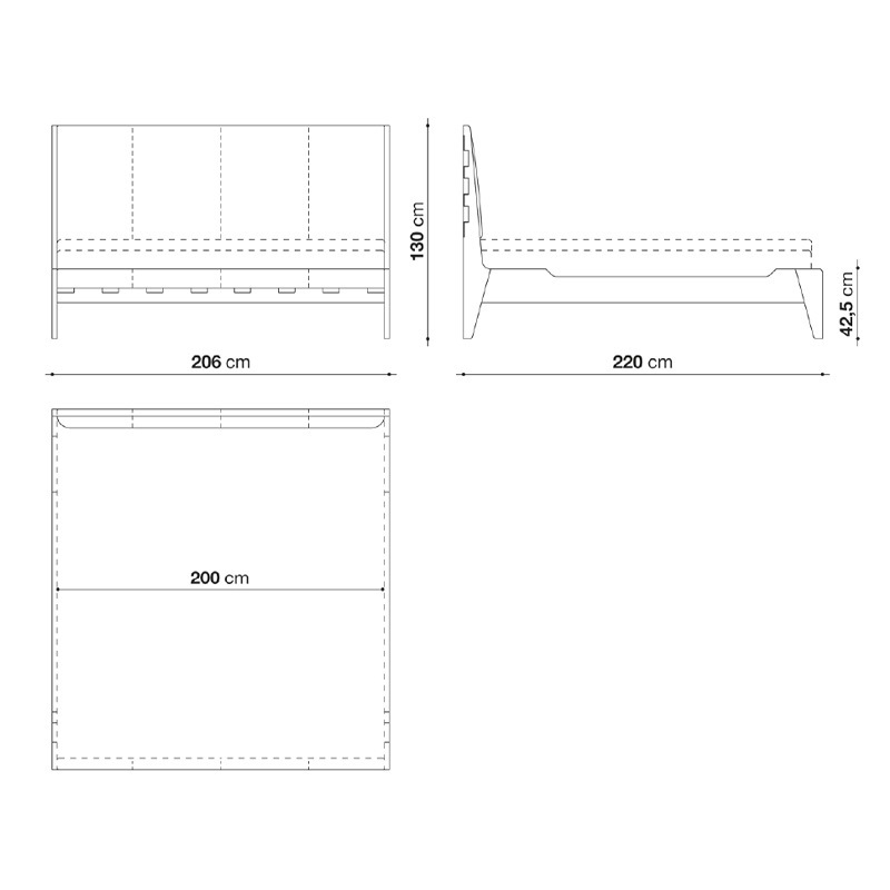 Maxalto TALAMO Bett - Matratzengröße 200 x 200 cm